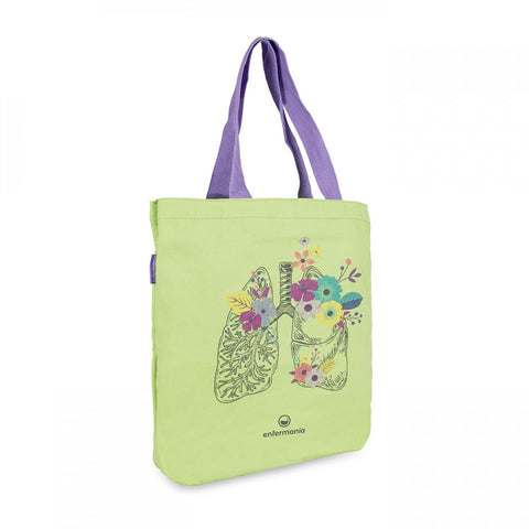 Nurse Tote Bag Canvas with Zippers Cotton Light Green