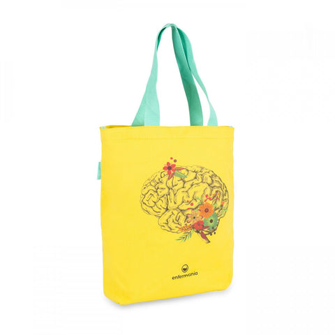 Nurse Tote Bag Canvas with Zippers Cotton Yellow