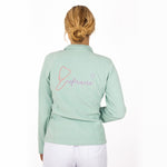 Personalised Custom Name Women Fleece Jacket Sweet Green Design 4