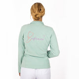 Personalised Custom Name Women Fleece Jacket Sweet Green Design 5