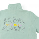 Personalised Custom Name Women Fleece Jacket Sweet Green Design 1