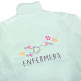 Personalised Custom Name Women Fleece Jacket Sweet Green Design 1