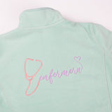 Personalised Custom Name Women Fleece Jacket Sweet Green Design 2