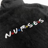 Personalised Custom Name Men Fleece Jacket Black Design 1 Nurses