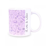 Classic Mug Nurse Print Purple Ceramic El Arte de Cuidar