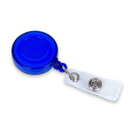 Retractable Clip with Metal Clip & Push-Button for ID Badge, Keys, Scissors Blue