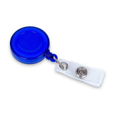 Retractable Clip with Metal Clip & Push-Button for ID Badge, Keys, Scissors Blue