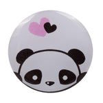 Retractable Clip with Metal Clip & Push-Button for ID Badge, Keys, Scissors Panda