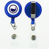 Retractable Clip with Metal Clip & Push-Button for ID Badge, Keys, Scissors