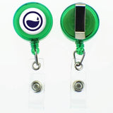 Retractable Clip with Metal Clip & Push-Button for ID Badge, Keys, Scissors