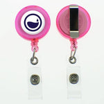 Retractable Clip with Metal Clip & Push-Button for ID Badge, Keys, Scissors