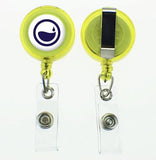 Retractable Clip with Metal Clip & Push-Button for ID Badge, Keys, Scissors