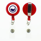 Retractable Clip with Metal Clip & Push-Button for ID Badge, Keys, Scissors