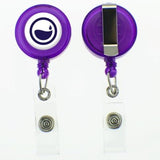 Retractable Clip with Metal Clip & Push-Button for ID Badge, Keys, Scissors