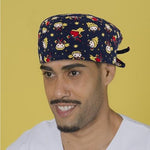 Short Hair Surgical Cap with Adjustable Laces - Marvel Captain