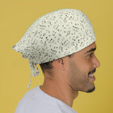 Short Hair Surgical Cap with Adjustable Laces - Musical Notes