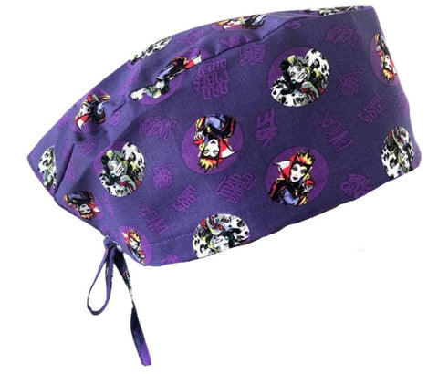 Short Hair Surgical Cap with Adjustable Laces - Wicked