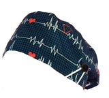 Short Hair Surgical Cap with with Buttons and Adjustable Laces - Flutter