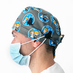 Short Hair Surgical Cap with with Buttons and Adjustable Laces - Leia Luke