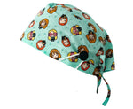 Short Hair Surgical Cap with with Buttons and Adjustable Laces - Potter Girls