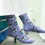 Cotton Socks Nurse Doctor Hospital Work & Travel Koala Violet Unisex