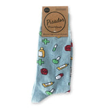 Cotton Socks Nurse Doctor Hospital Work & Travel Pharma Blue Unisex