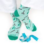 Cotton Socks Nurse Doctor Hospital Work & Travel Anesthesia Green Unisex