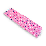 Headband Mask Holder with Buttons 100% Cotton Strawberry Hearts