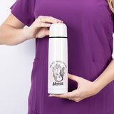 Personalised Custom Name Classic Stainless Steel Thermo Bottle with Cap I'am a Midwife Baby Print Soy Matrona