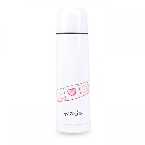 Personalised Custom Name Classic Stainless Steel Thermo Bottle with Cap Band-Aid 500ml