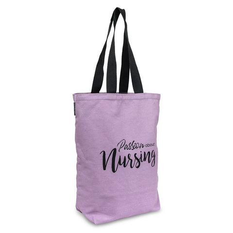 Nurse Tote Bag Canvas Cotton Lavender