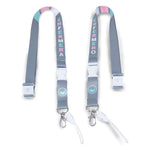 Lanyard with Trident Hook & Carabiner & Safety Clip Unisex Retro