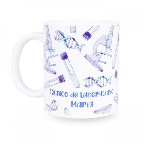 Personalised Custom Name Classic Mug Laboratory Technician White Ceramic