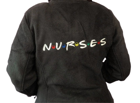 Personalised Custom Name Women Fleece Jacket Black Design 1