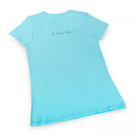 Women's Fitted Eco-Friendly T-Shirt Band-Aid Aqua Organic Cotton El arte de cuidar" ("The Art of Caring")