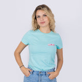 Women's Fitted Eco-Friendly T-Shirt Band-Aid Aqua Organic Cotton