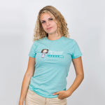 Custom Women's Fitted Eco-Friendly Medical T-Shirt Aqua Organic Cotton