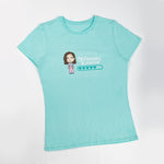 Custom Women's Fitted Eco-Friendly Medical T-Shirt Aqua Organic Cotton Nurse