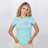 Custom Women's Fitted Eco-Friendly Medical T-Shirt Aqua Organic Cotton Evolution Girl