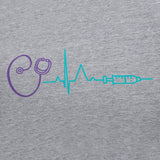 Custom Women's Fitted Medical T-Shirt Grey 100% Cotton