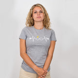 Custom Women's Fitted Medical T-Shirt Grey 100% Cotton