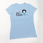 Custom Women's Fitted Medical T-Shirt Light Blue Sky 100% Cotton