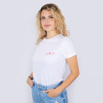 Women's Fitted T-Shirt Band-Aid White 100% Cotton