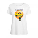 Women's Fitted Medical T-Shirt Batallas de Una Ambulancia White 100% Cotton