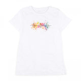 Women's Fitted T-Shirt EKG White 100% Cotton