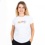 Women's Fitted T-Shirt EKG White 100% Cotton