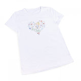 Women's Fitted T-Shirt Fisio White 100% Cotton