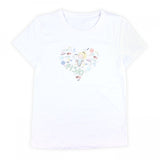 Women's Fitted T-Shirt Fisio White 100% Cotton