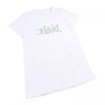 Women's Fitted T-Shirt Fisio Pastel Colors White 100% Cotton