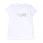 Women's Fitted T-Shirt Fisio Pastel Colors White 100% Cotton